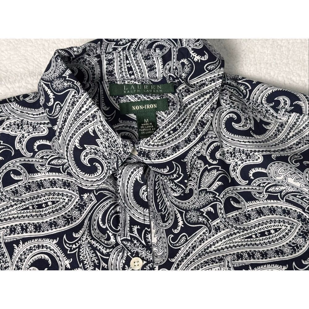 Lauren Ralph Lauren Womens Paisley Blouse, Size M - Picture 7 of 9